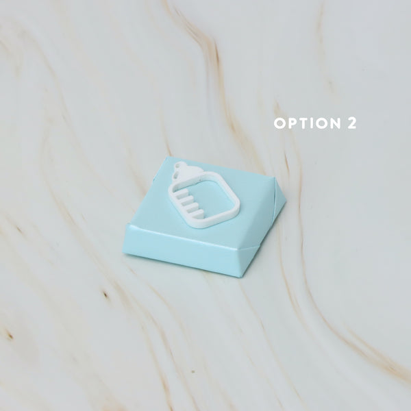 Baby acrylic bottle decorated premium chocolate