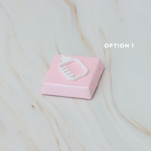 Baby acrylic bottle decorated premium chocolate