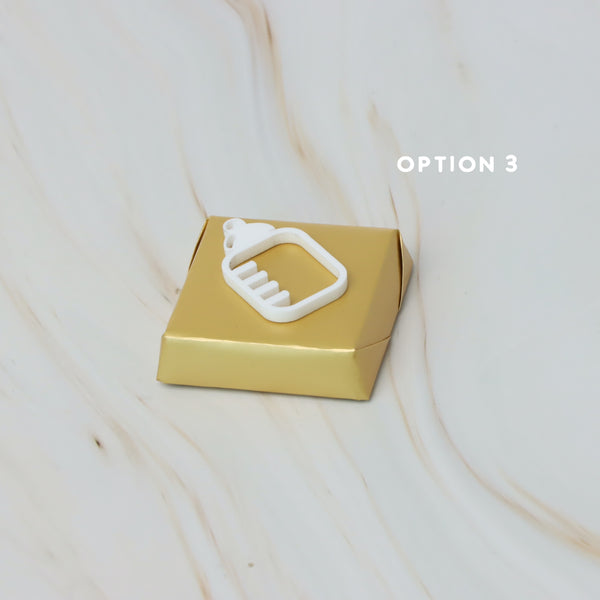 Baby acrylic bottle decorated premium chocolate