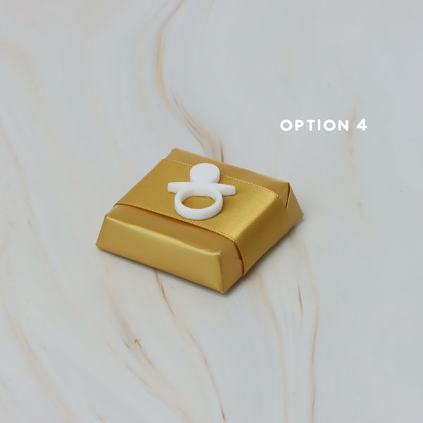 Baby bottle acrylic decorated premium chocolate