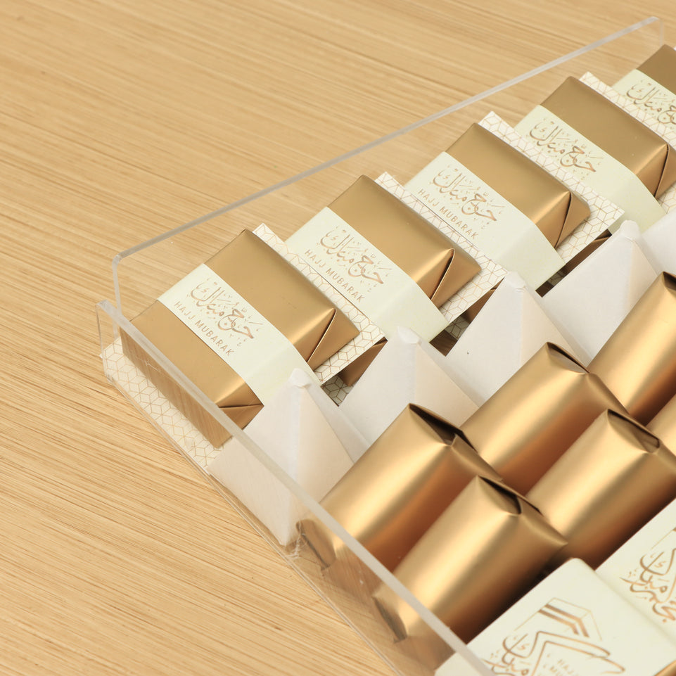 Hajj designed premium chocolate acrylic tray