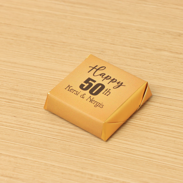 Customized Happy Birthday "50th"  premium loose chocolate