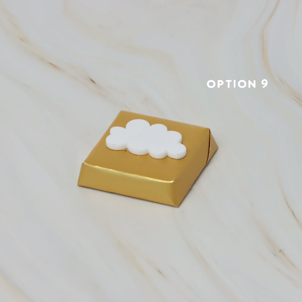 Baby acrylic cloud decorated premium chocolate