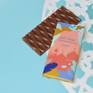 Set of 10 Corporate branded ramadan mosque designed premium plain milk chocolate bar giveaway