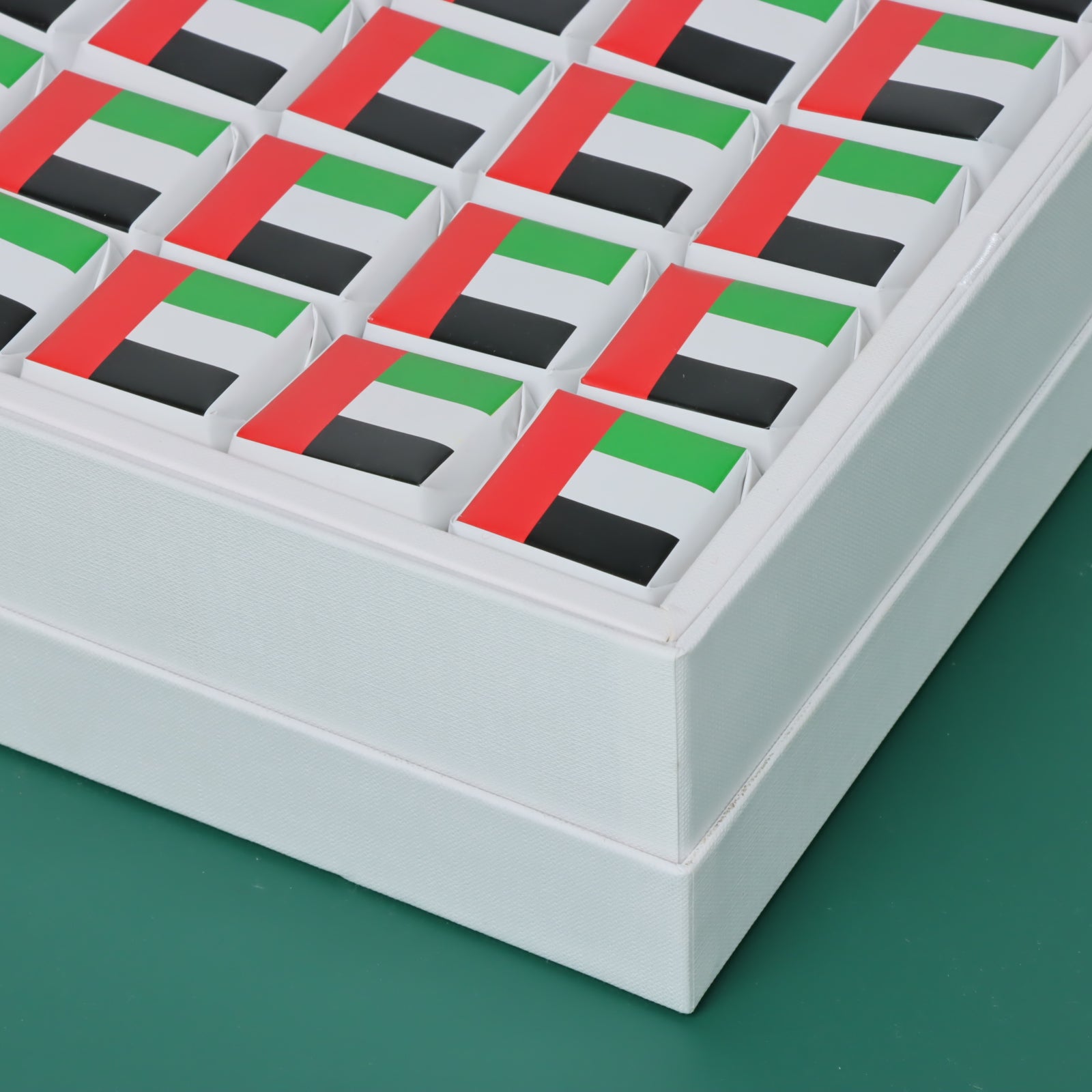 Arabic calligraphy  national day with flag designed premium chocolate hard box