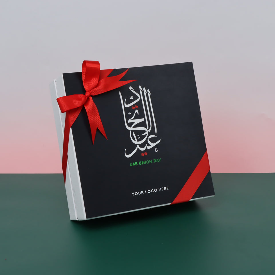 Arabic calligraphy national day designed 500 grams chocolate hard box