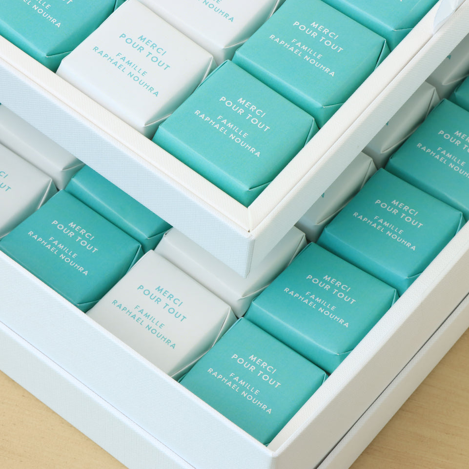 Corporate customize branded 2-layer chocolate hard box