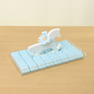 Baby boy chocolate medium acrylic tray with a wooden horse design