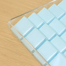 Baby boy chocolate medium acrylic tray with a wooden horse design