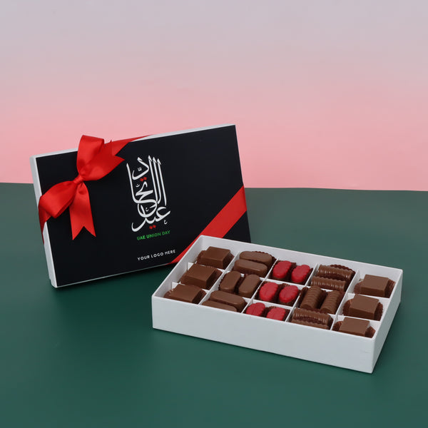 Arabic calligraphy national day 15 piece premium chocolate hard box