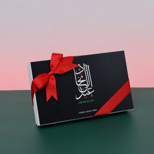 Arabic calligraphy national day designed 15 piece premium chocolate hard box