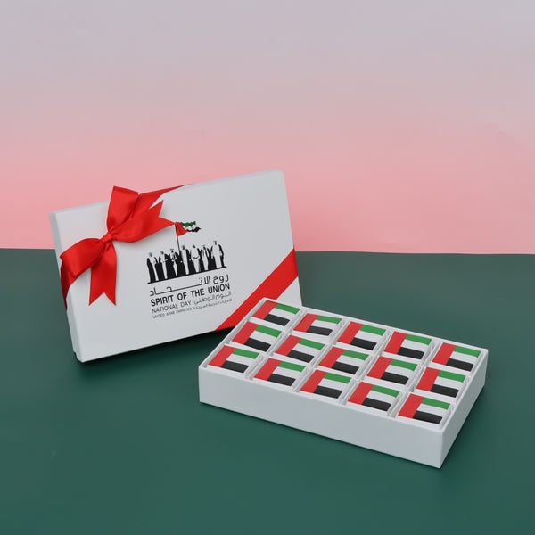 Spirit of the union national with flag designed 15 piece premium chocolate hard box