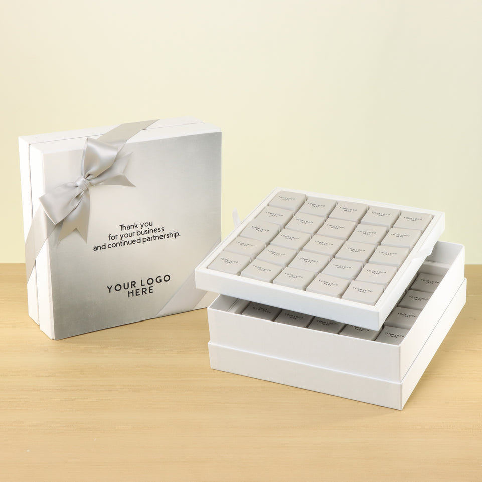 Corporate customized premium chocolate 2-layer hard box