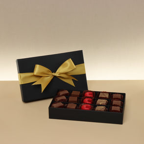 Premium chocolate 15-pc black hard bo...