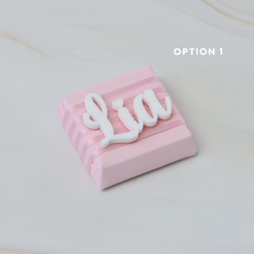 Baby girl acrylic name decorated premium chocolate