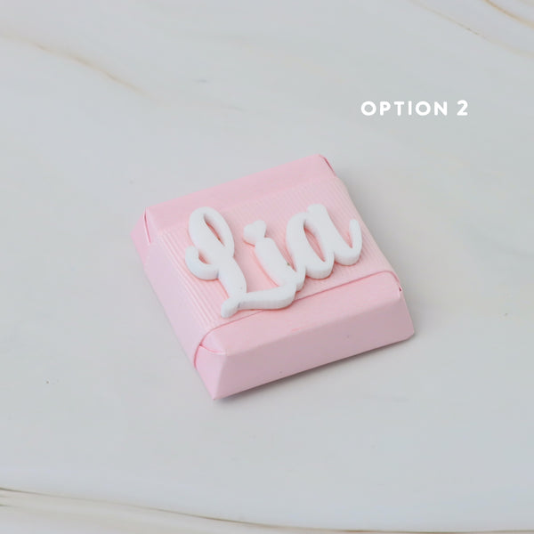 Baby girl acrylic name decorated premium chocolate
