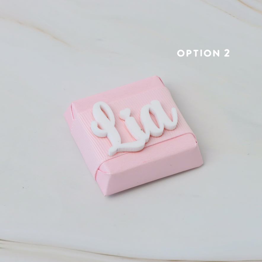 Baby girl acrylic name decorated premium chocolate