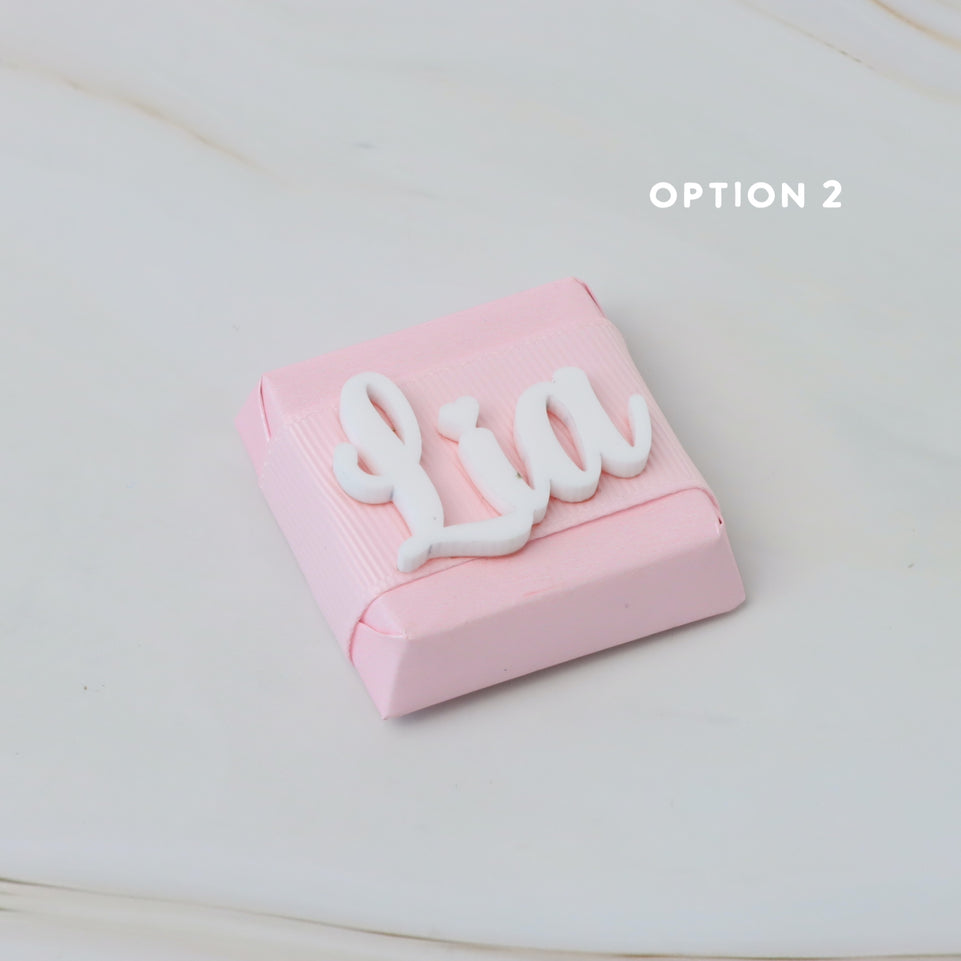 Baby girl acrylic name decorated premium chocolate