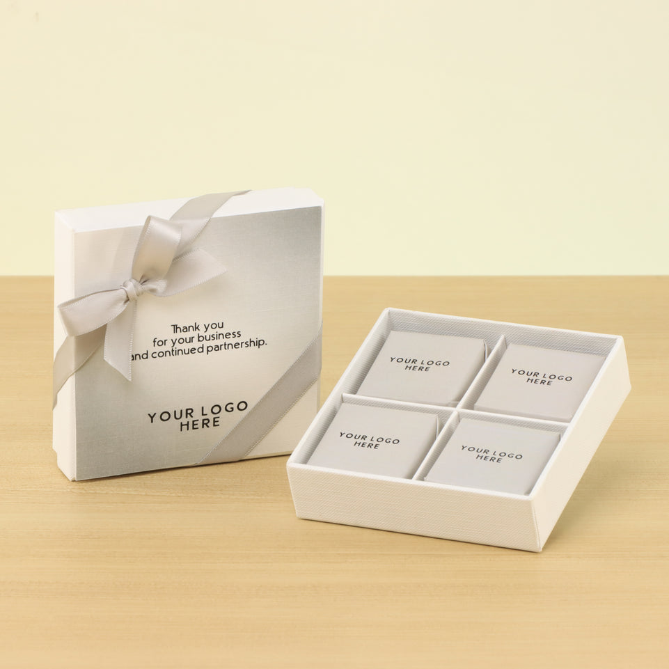 Set of 15 Corporate customized premium chocolate 4 pc hard box