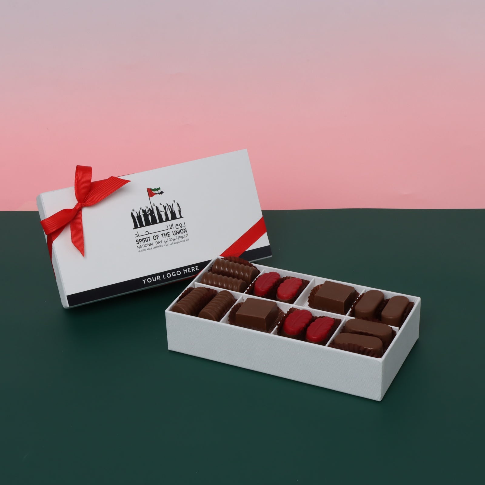 Set of 6 Spirit of the union national day designed premium chocolate 8P hard box