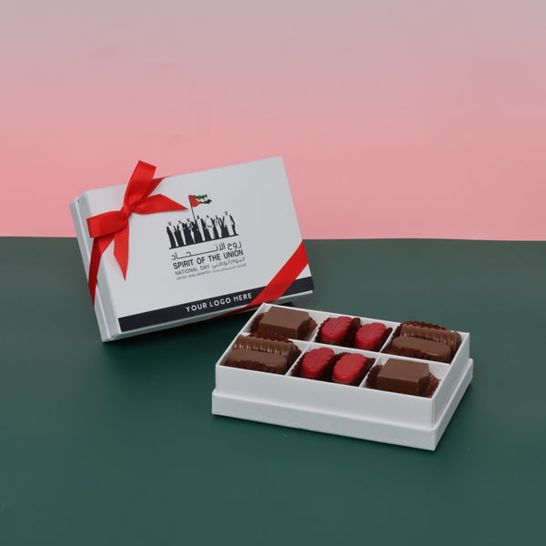 Set of 8 Spirit of the union national day premium chocolate 6 piece hard box