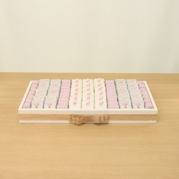Baby customized teddy theme premium chocolate medium leather tray