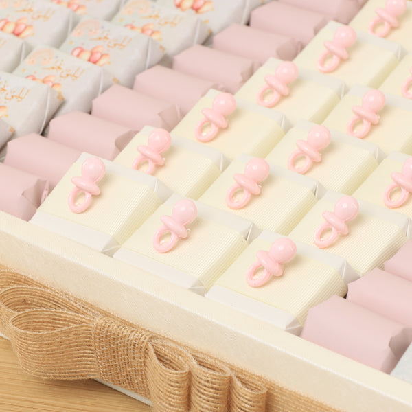 Baby customized teddy theme premium chocolate medium leather tray