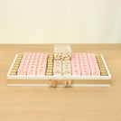 Baby girl dear theme design premium chocolate medium leather tray