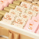 Baby girl dear theme design premium chocolate medium leather tray