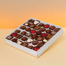 Luxury white & gold designed premium chocolate box with ribbon