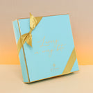 Luxury Tiffany color designed premium chocolate box with ribbon