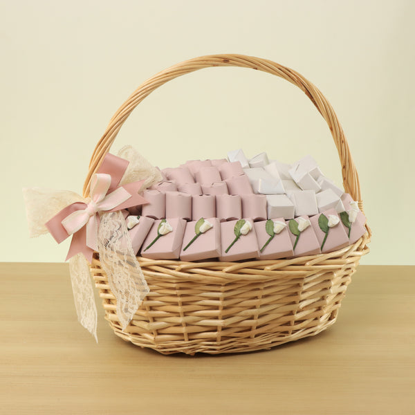 Baby girl flower decorated chocolate medium basket