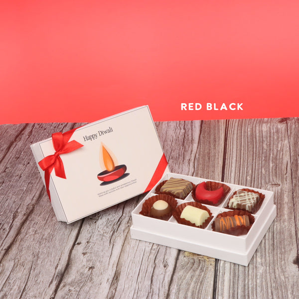 Set of 8 Happy Diwali Candle designed premium chocolate 6P hard box
