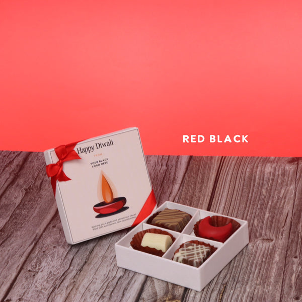 Set of 15 corporate customized diwali candle designed premium chocolate 4P hard box