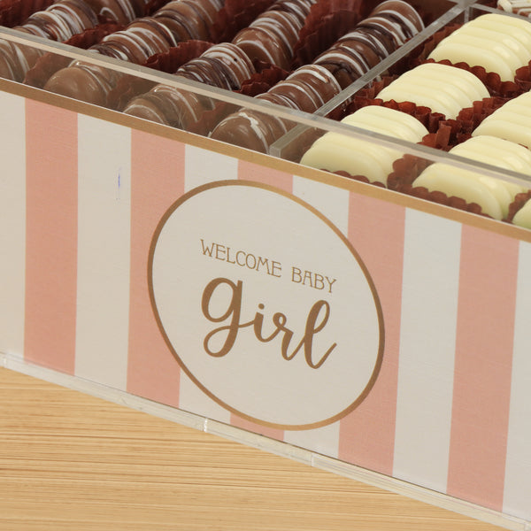 Baby Girl premium chocolate small double acrylic tray