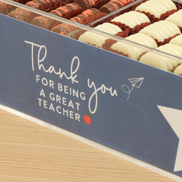 Teacher Appreciation premium chocolate small double acrylic tray