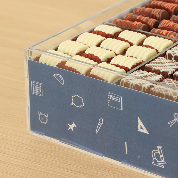 Teacher Appreciation premium chocolate small double acrylic tray