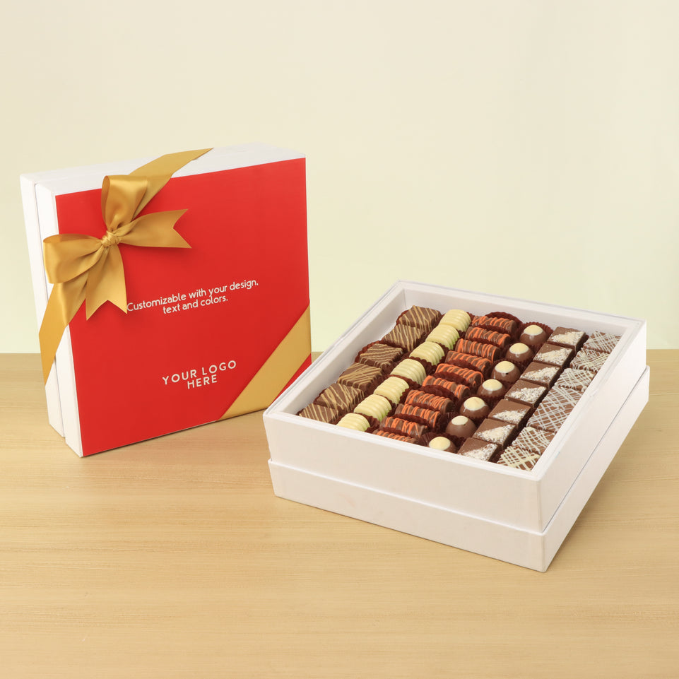 Set of 2 Corporate customized premium chocolate hard box