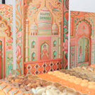 Happy Diwali mosque designed premium chocolate & sweets large leather tray