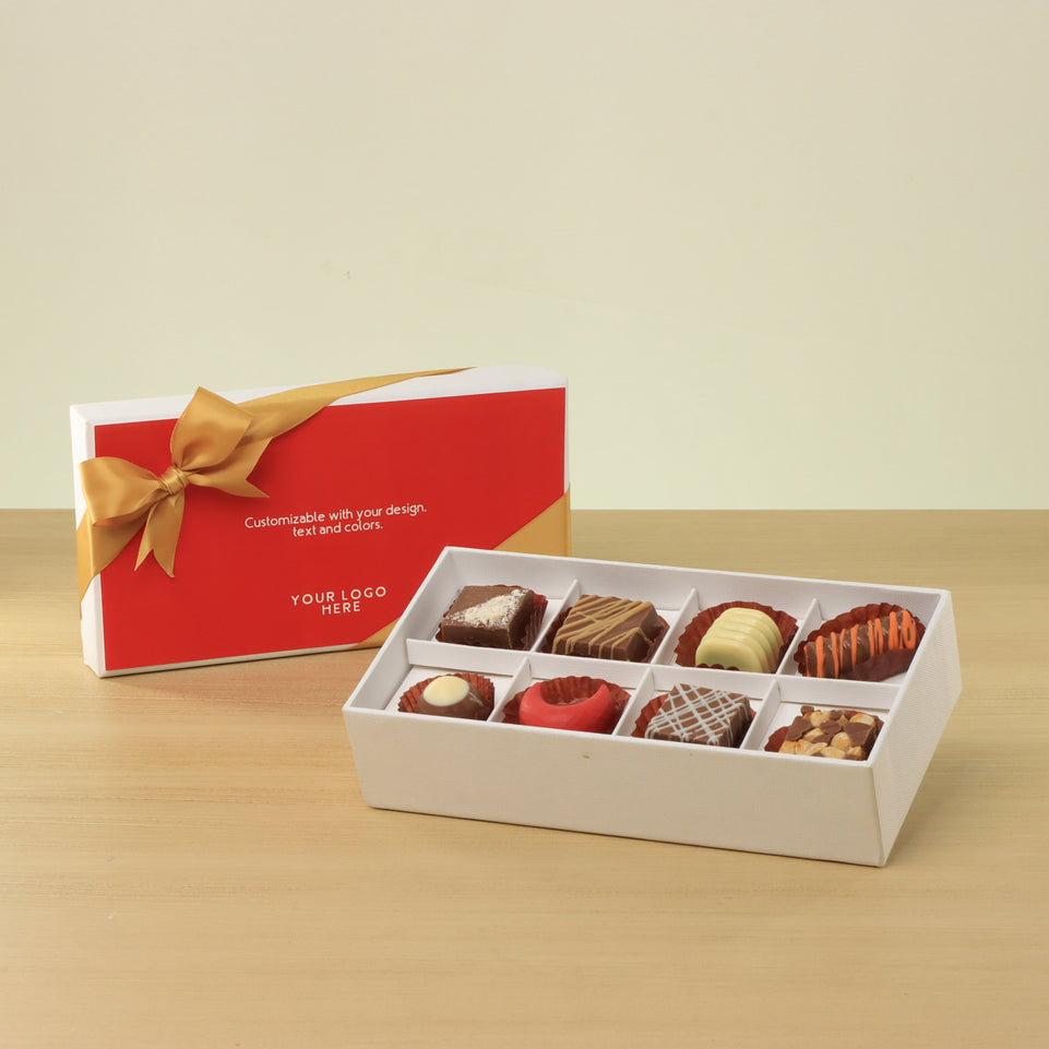 Set of 6 Corporate customized premium chocolate 8P hard box