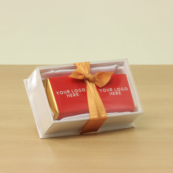 Set of 20 Corporate customized premium chocolate 2 pc view top box