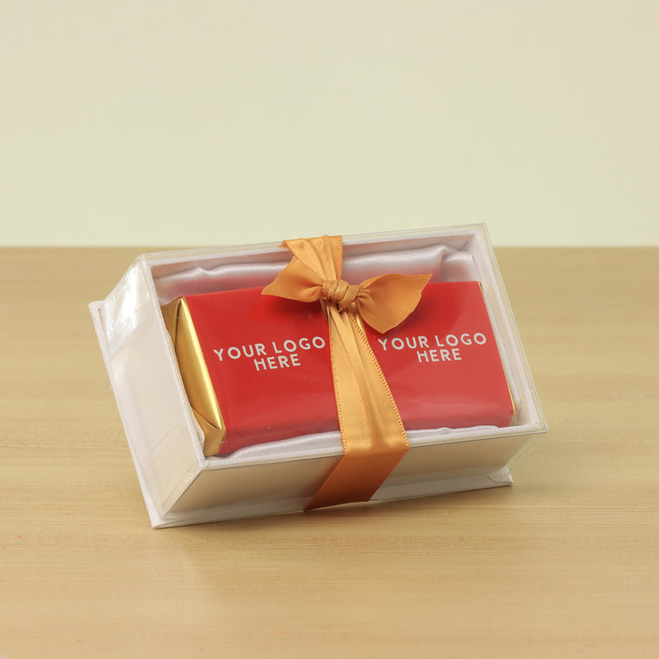 Set of 20 Corporate customized premium chocolate 2 pc view top box
