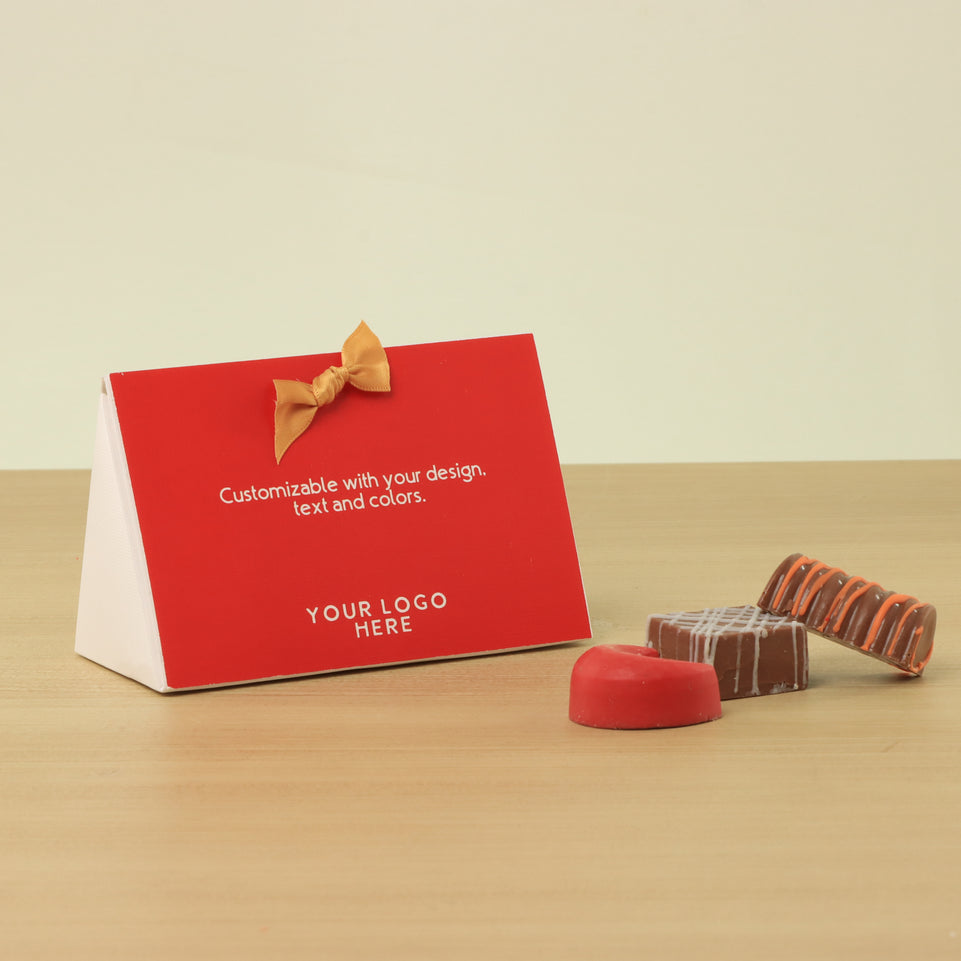 Set of 20 Corporate customized premium unwrapped triangle box