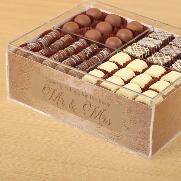 Bridal elegant premium chocolate gift acrylic box