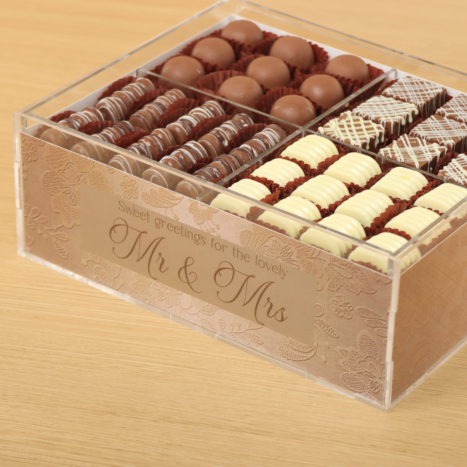 Bridal elegant premium chocolate gift acrylic box