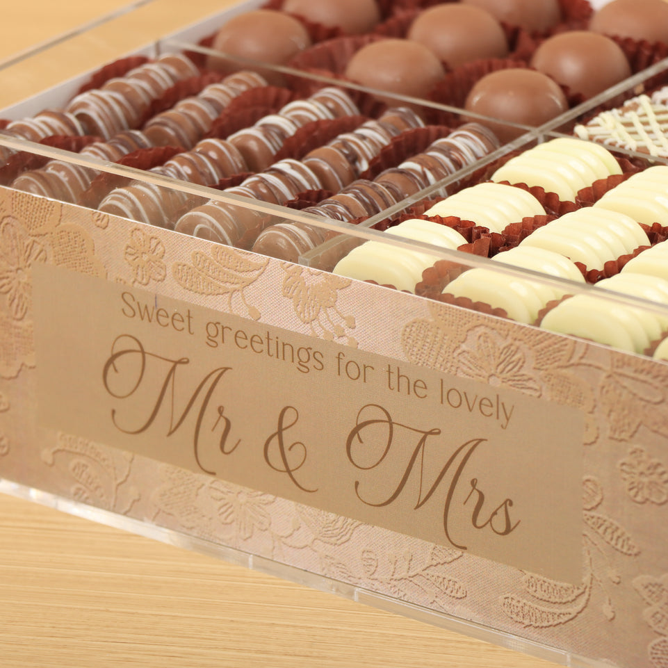 Bridal elegant premium chocolate gift acrylic box