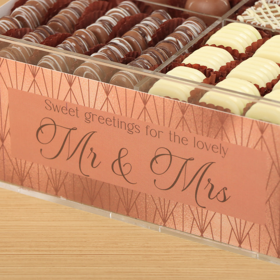 Elegant wedding theme premium chocolate gift acrylic box
