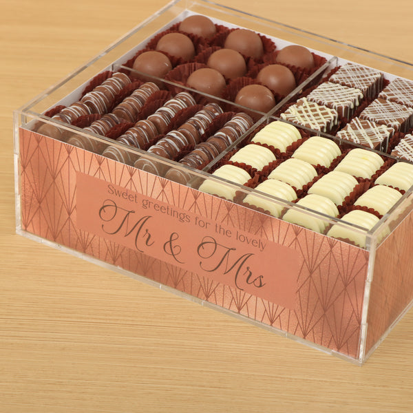 Elegant wedding theme premium chocolate gift acrylic box