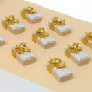 Set of 20 Birthday personalized chocolate & almond dragees view top box giveaway