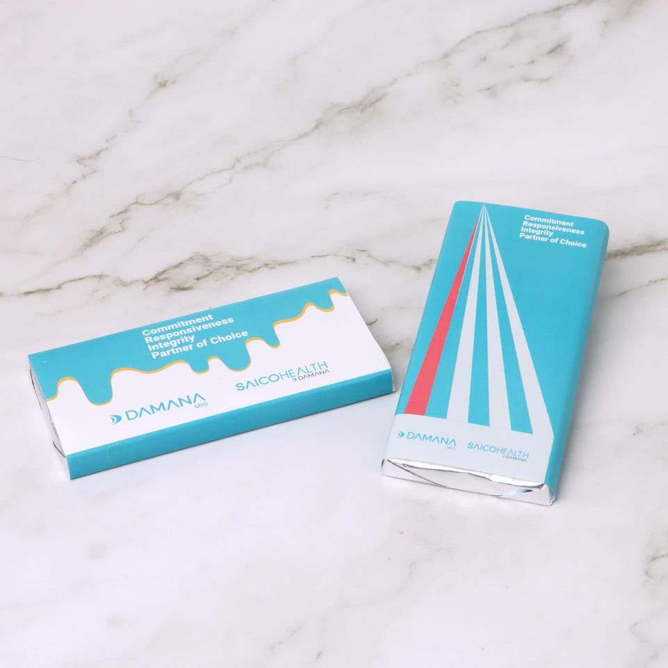 Set of 10 corporate branded milk pistachio knafeh dubai chocolate bar